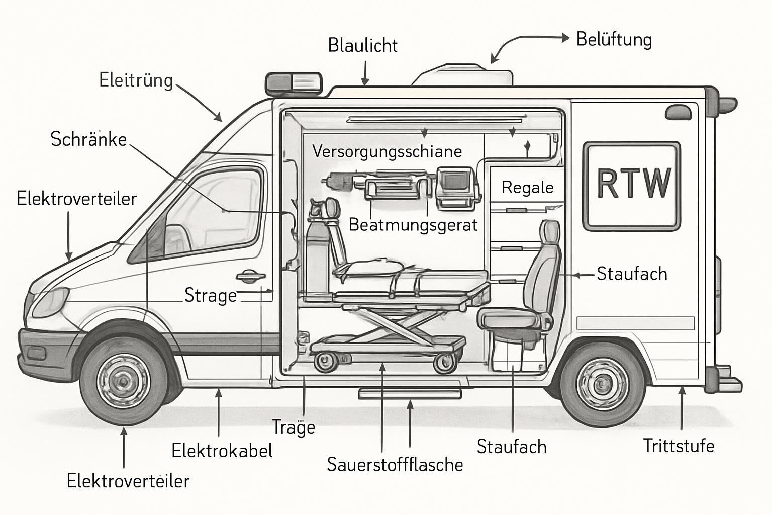 Technisches Diagramm eines RTW